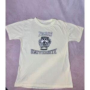 Universite Paris Sorbonne Vintage 80s T Shirt University France Size Small